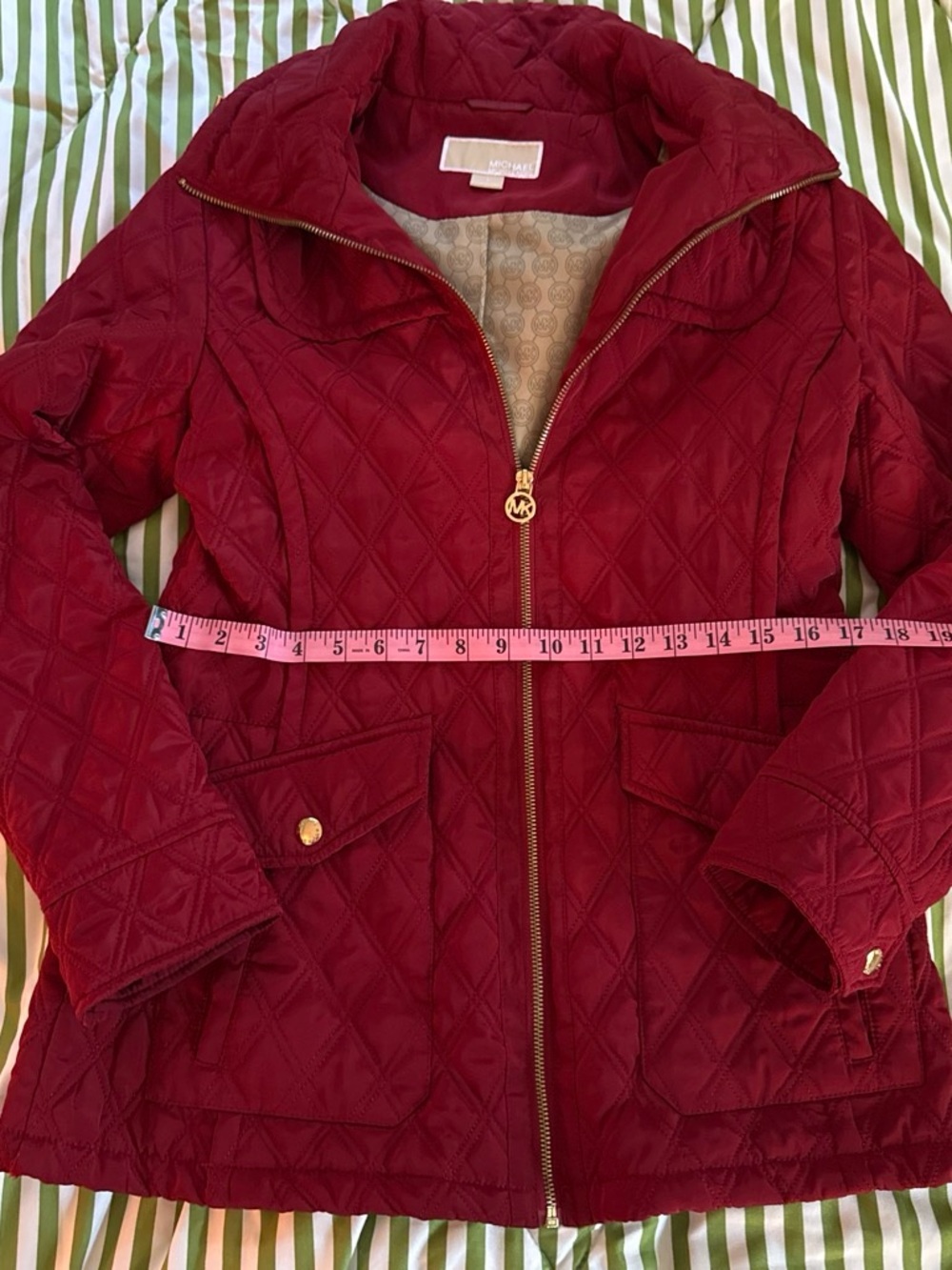 MICHAEL Michael Kors Quilted Red Coat - Picture 3 of 7